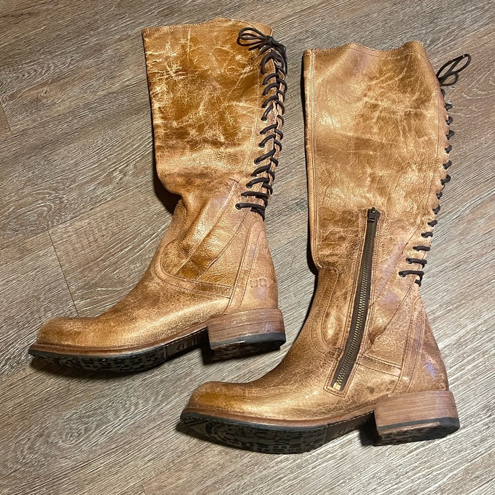 Knee High Brown Leather Boots